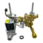 27601 - Gruppo valvola acqua gas gpl 14 lt scaldabagno Chaffoteaux Brd Lnx  Onm 65153120-01 - 1