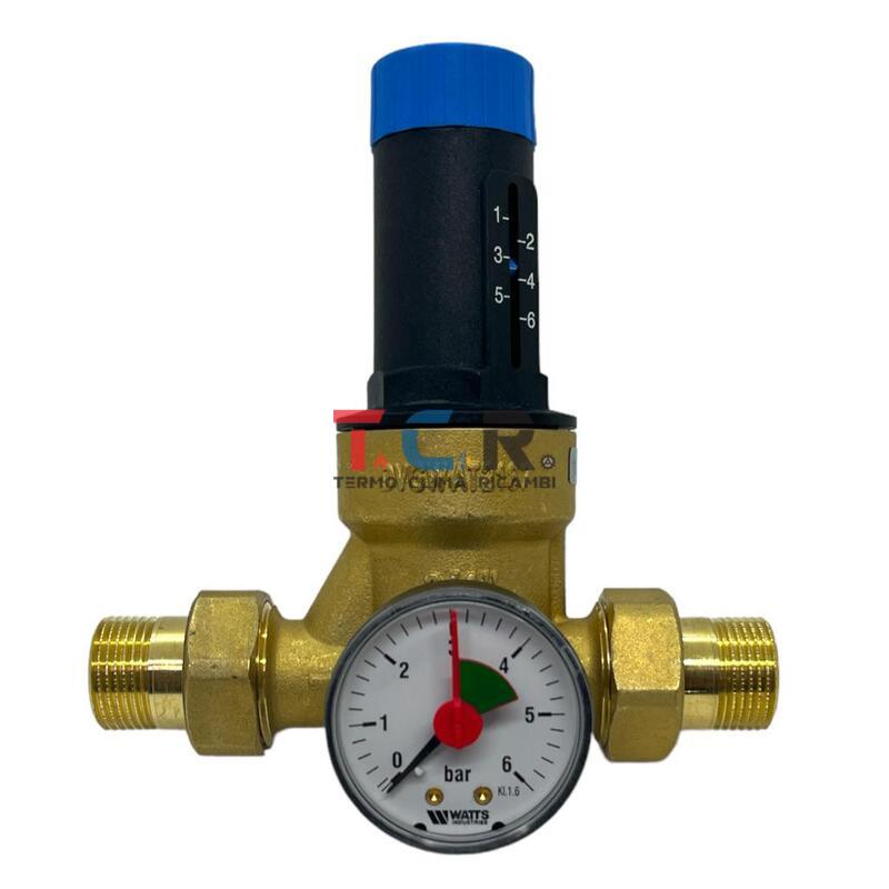 26191 - Riduttore di pressione acqua DRVMN con manometro attacco 3/4 M  Watts - 1